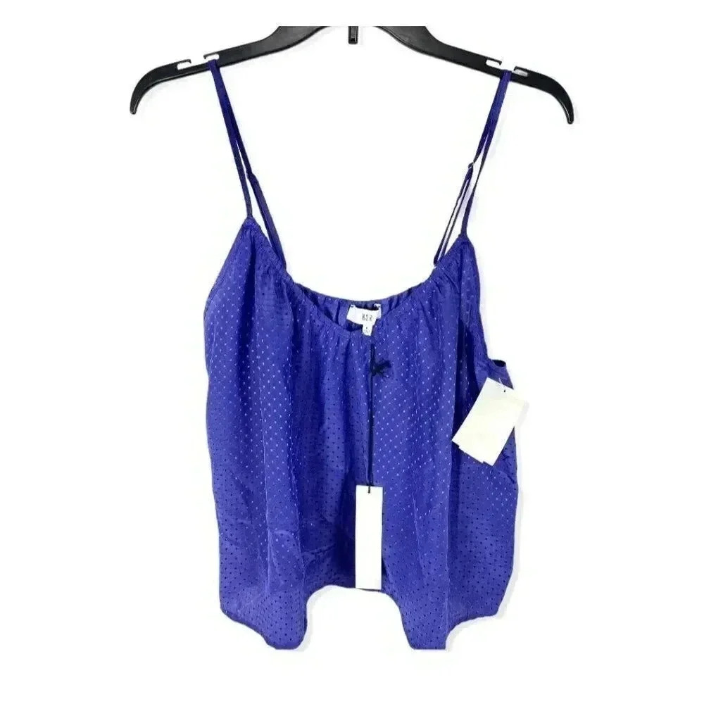 NSR polka dot strappy purple blouse